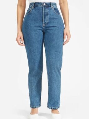 NWT - Everlane Curvy 90s Cheeky Straight Jeans Northridge Wash Size 31